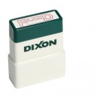 Dixon Self Inking Stamp Faxed With Date Box Red