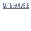 Dixon Self Inking Stamp Not Negotiable Blue