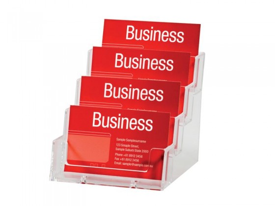 4 Tier Business Card Holder