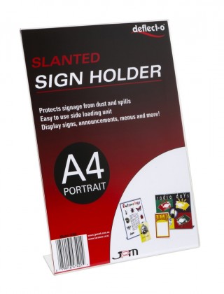 A4 Menu/sign Holder Portrait Slanted Free-standing
