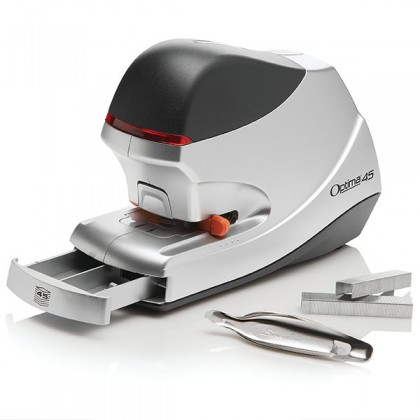 Rexel Stapler Optima 45 Electric Silver/black