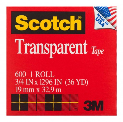 Scotch Transparent Tape 600 19mm X 32.9m
