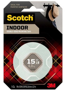3m Scotch Indoor Double-sided Mounting Tape 114s 25.4mm X 1.27m Roll