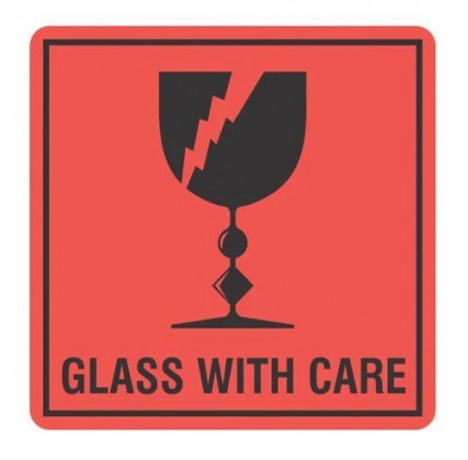 Printed Tape Glass With Care 72mm X 100m