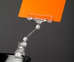 Tube Clip & Card Holder 50mm Stem