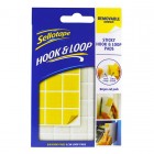 Sellotape Sticky Hook & Loop Pads Removable 20mm Pkt/24