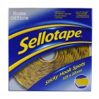 Velcro Hook Spots Permanent 22mm Yellow Pk/125