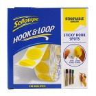 Velcro Hook Spots Removable 22mm Yellow Pk/125
