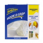 Velcro Loop Spots Removable 22mm White Pk/125