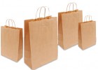 Brown Paper Twist Handle Carry Bags 340(w) X 90(g) X 480(h) Each