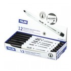 Whiteboard Marker Milan Fine Bullet Tip 3.7mm Black