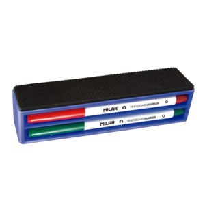 Whiteboard Eraser/holder Milan Magnetic With 4 Markers