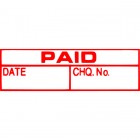 X-stamper Stamp Self Inking Paid With Date Chq Boxes Red
