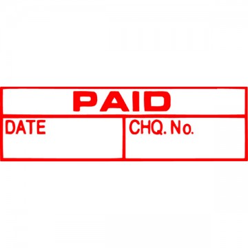 X-stamper Stamp Self Inking Paid With Date Chq Boxes Red