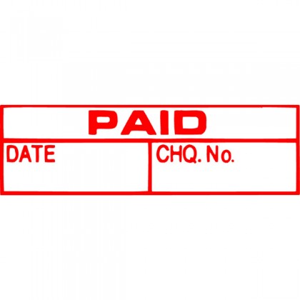 X-stamper Stamp Self Inking Paid With Date Chq Boxes Red