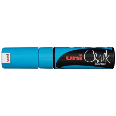 Uni Marker Chalk Chisel Tip 8.0mm Blue