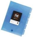 A4 L-shaped Pockets Fm 5 Tab Blue Pk/5