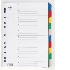 A4 Dividers Indices 10 Tab Pvc Polypropylene Coloured