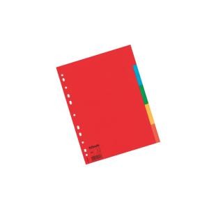 Indices A4 5 Tab Coloured Cardboard