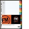 Indices Fm 1-20 Coloured Cardboard