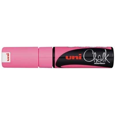 Uni Marker Chalk Chisel Tip 8.0mm Pink