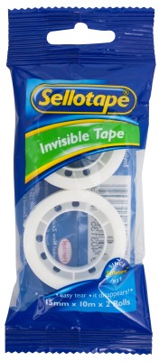 Cellulose Sellotape 3260 15mmx10m Twin Pack