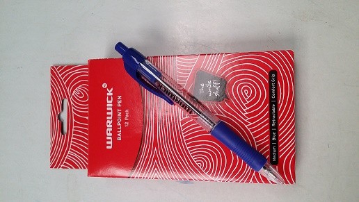Warwick Ballpoint Retractable Pen Blue