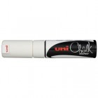 Uni Marker Chalk Chisel Tip 8.0mm White
