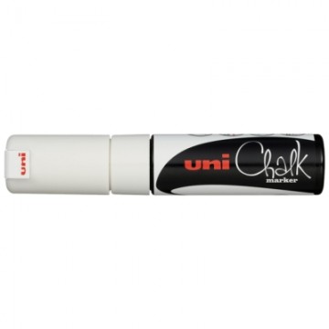 Uni Marker Chalk Chisel Tip 8.0mm White