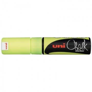 Uni Marker Chalk Chisel Tip 8.0mm Yellow